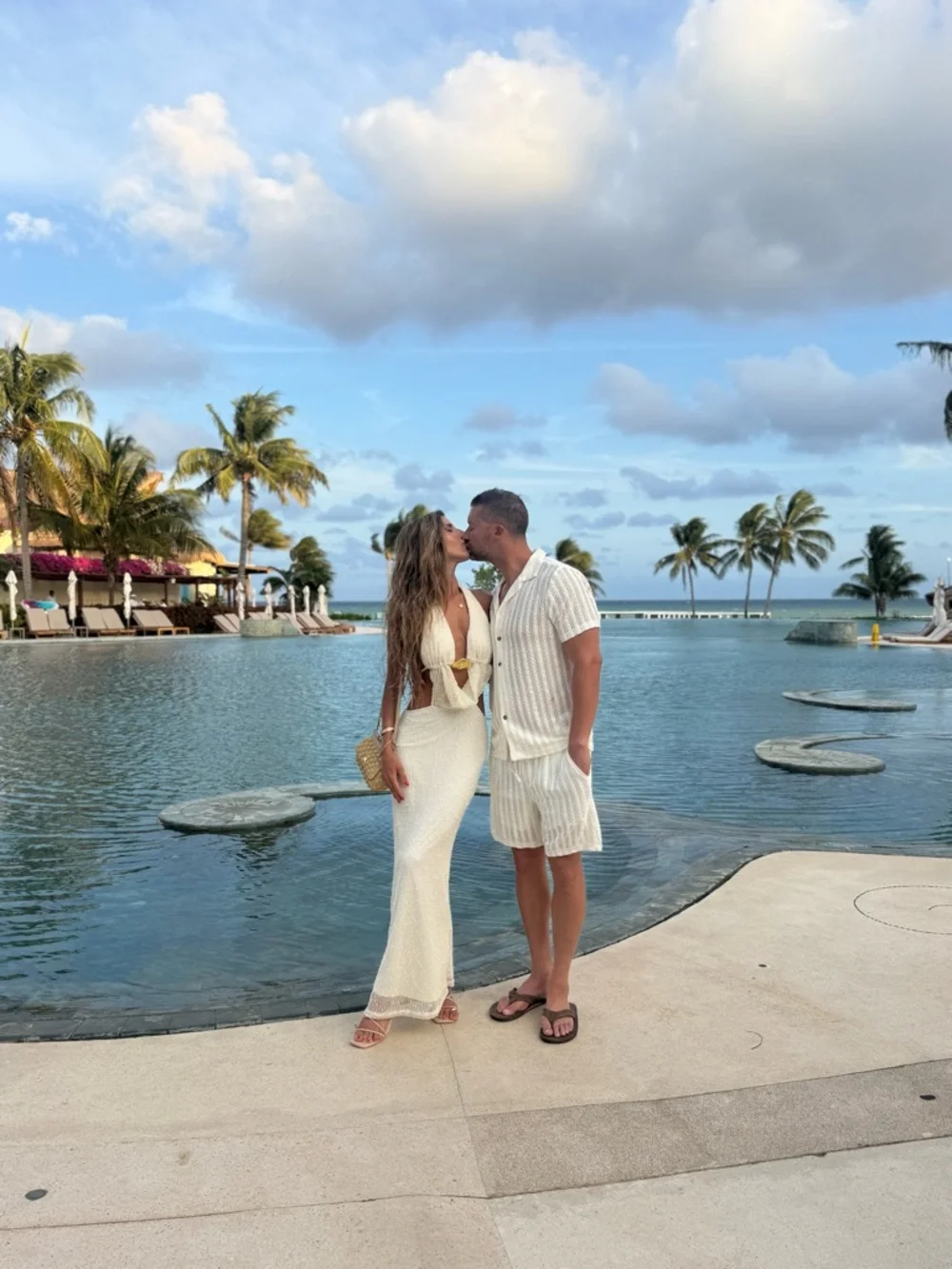 Hello Molly White Crochet Maxi Dress with Gold Ring Detail - Picture 4 of 6